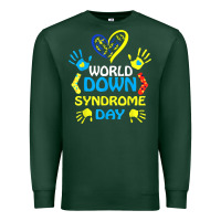 Sports Green world down syndrome day t shirt support and awareness 3.21 t shirt Premium Sweatshirt - linhVisuals