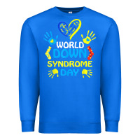 True Royal world down syndrome day t shirt support and awareness 3.21 t shirt Premium Sweatshirt - linhVisuals