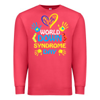 Cardinal world down syndrome day t shirt support and awareness 3.21 t shirt Premium Sweatshirt - linhVisuals