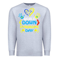 Heather Grey world down syndrome day t shirt support and awareness 3.21 t shirt Premium Sweatshirt - linhVisuals