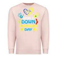 Pale Pink world down syndrome day t shirt support and awareness 3.21 t shirt Premium Sweatshirt - linhVisuals