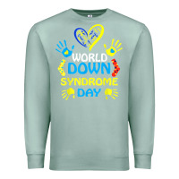 Seafoam world down syndrome day t shirt support and awareness 3.21 t shirt Premium Sweatshirt - linhVisuals