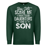 Sports Green you can't scare me i have four daughters and a son funny dad t shirt Premium Sweatshirt - linhVisuals