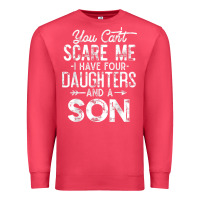 Cardinal you can't scare me i have four daughters and a son funny dad t shirt Premium Sweatshirt - linhVisuals