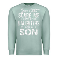 Seafoam you can't scare me i have four daughters and a son funny dad t shirt Premium Sweatshirt - linhVisuals