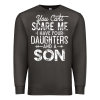Smoke you can't scare me i have four daughters and a son funny dad t shirt Premium Sweatshirt - linhVisuals