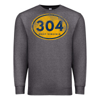 Charcoal Heather 304 west virginia home t shirt Premium Sweatshirt - linhVisuals
