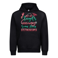 Black not all angels have wings some have stethoscopes Urban Hoodie - RanaPortraitStore