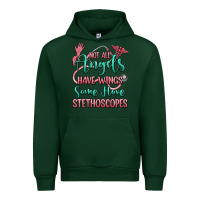 Forest Green not all angels have wings some have stethoscopes Urban Hoodie - RanaPortraitStore