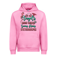 Fuchsia Pink not all angels have wings some have stethoscopes Urban Hoodie - RanaPortraitStore