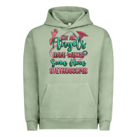 Pigment Oil Green not all angels have wings some have stethoscopes Urban Hoodie - RanaPortraitStore