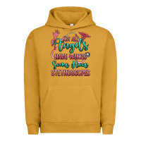 Pigment Peanut Butter not all angels have wings some have stethoscopes Urban Hoodie - RanaPortraitStore