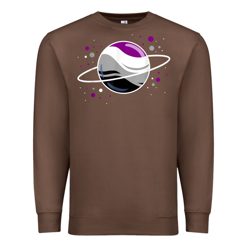 Asexual Outer Space Planet Ace Pride T Shirt Premium Sweatshirt by linhVisuals | Teevron