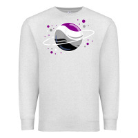 Oatmeal Heather asexual outer space planet ace pride t shirt Premium Sweatshirt - linhVisuals