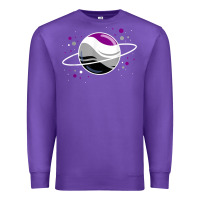 Purple asexual outer space planet ace pride t shirt Premium Sweatshirt - linhVisuals