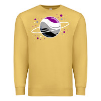 Antique Gold asexual outer space planet ace pride t shirt Premium Sweatshirt - linhVisuals