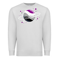 Dove Grey asexual outer space planet ace pride t shirt Premium Sweatshirt - linhVisuals