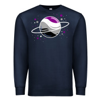 Navy asexual outer space planet ace pride t shirt Premium Sweatshirt - linhVisuals