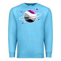 Ocean Blue asexual outer space planet ace pride t shirt Premium Sweatshirt - linhVisuals