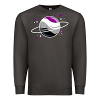 Smoke asexual outer space planet ace pride t shirt Premium Sweatshirt - linhVisuals
