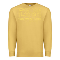 Antique Gold may the lord be with you by jesus surfed apparel co premium t shirt Premium Sweatshirt - linhVisuals