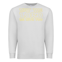 Dove Grey may the lord be with you by jesus surfed apparel co premium t shirt Premium Sweatshirt - linhVisuals