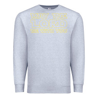Heather Grey may the lord be with you by jesus surfed apparel co premium t shirt Premium Sweatshirt - linhVisuals