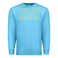 Ocean Blue may the lord be with you by jesus surfed apparel co premium t shirt Premium Sweatshirt - linhVisuals