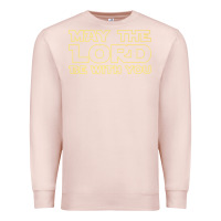 Pale Pink may the lord be with you by jesus surfed apparel co premium t shirt Premium Sweatshirt - linhVisuals