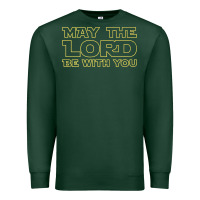 Sports Green may the lord be with you by jesus surfed apparel co premium t shirt Premium Sweatshirt - linhVisuals