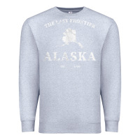 Heather Grey alaska the last frontier t shirt Premium Sweatshirt - linhVisuals