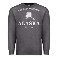 Charcoal Heather alaska the last frontier t shirt Premium Sweatshirt - linhVisuals
