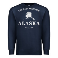 Navy alaska the last frontier t shirt Premium Sweatshirt - linhVisuals