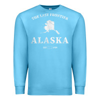 Ocean Blue alaska the last frontier t shirt Premium Sweatshirt - linhVisuals