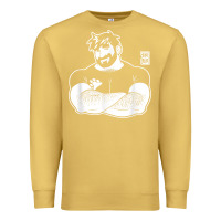 Antique Gold bobo bear   adam likes crossing arms t shirt Premium Sweatshirt - linhVisuals