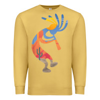 Antique Gold dancing kokopelli southwestern usa native american symbol t shirt Premium Sweatshirt - linhVisuals