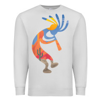 Dove Grey dancing kokopelli southwestern usa native american symbol t shirt Premium Sweatshirt - linhVisuals