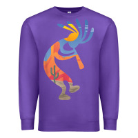 Purple dancing kokopelli southwestern usa native american symbol t shirt Premium Sweatshirt - linhVisuals