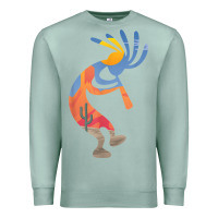 Seafoam dancing kokopelli southwestern usa native american symbol t shirt Premium Sweatshirt - linhVisuals