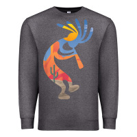 Charcoal Heather dancing kokopelli southwestern usa native american symbol t shirt Premium Sweatshirt - linhVisuals