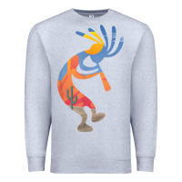 Heather Grey dancing kokopelli southwestern usa native american symbol t shirt Premium Sweatshirt - linhVisuals