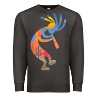 Smoke dancing kokopelli southwestern usa native american symbol t shirt Premium Sweatshirt - linhVisuals