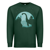 Sports Green bigfoot riding loch ness monster sasquatch ufo abduction pullover hood Premium Sweatshirt - linhVisuals