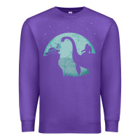 Purple bigfoot riding loch ness monster sasquatch ufo abduction pullover hood Premium Sweatshirt - linhVisuals