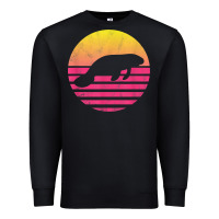Black classic manatee gift t shirt Premium Sweatshirt - linhVisuals