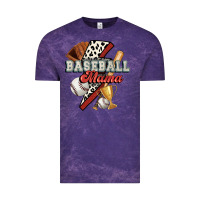 Cloud Purple baseball mama Vintage Tee - FaDigitalArtStudio