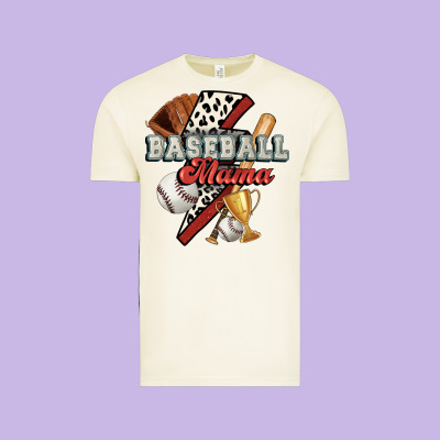 Baseball Mama Vintage Tee Designed By Fadigitalartstudio