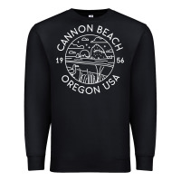 Black cannon beach 1956 oregon clatsop sweatshirt Premium Sweatshirt - linhVisuals