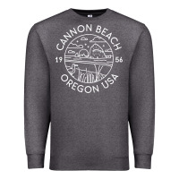 Charcoal Heather cannon beach 1956 oregon clatsop sweatshirt Premium Sweatshirt - linhVisuals