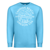 Ocean Blue cannon beach 1956 oregon clatsop sweatshirt Premium Sweatshirt - linhVisuals